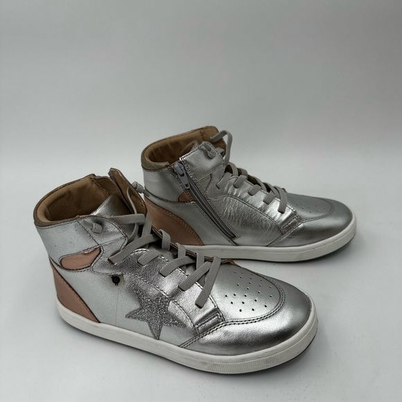 Old Soles Kids Silver High-Top Sneakers - Picture 2 of 5